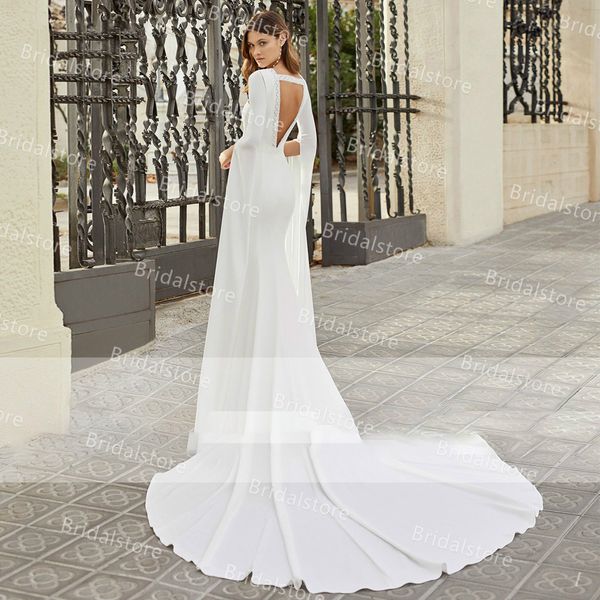 open back mermaid wedding dresses 2021 long sleeve lace satin country bohemian wedding dress kaftan dubai long sleeve lace wedding gown, White
open back mermaid wedding dresses 2021 long sleeve lace satin country bohemian wedding dress kaftan dubai long sleeve lace wedding gown, White