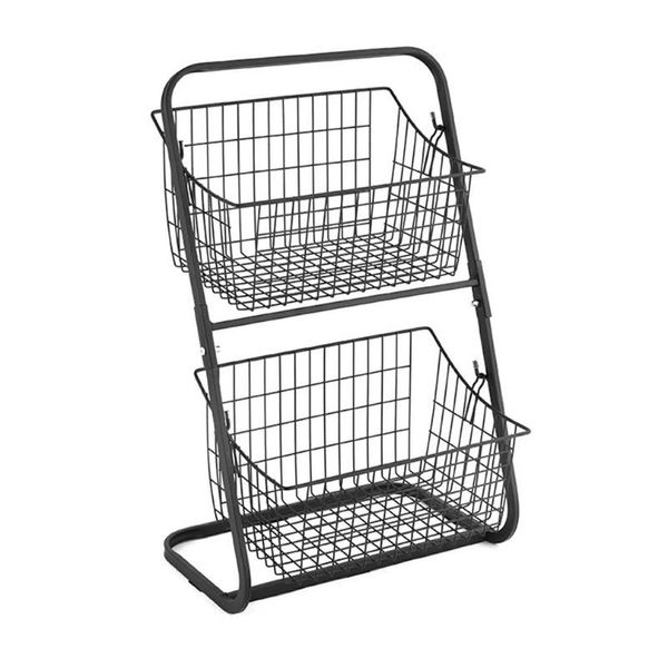 storage baskets kitchen counterrack black household goods living room basket