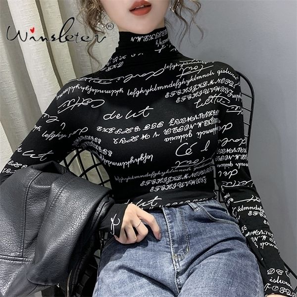 vintage print letters doodle t-shirt women turtleneck long sleeve slim stretchy tee casual clothing spring t01407b 220303, White
vintage print letters doodle t-shirt women turtleneck long sleeve slim stretchy tee casual clothing spring t01407b 220303, White