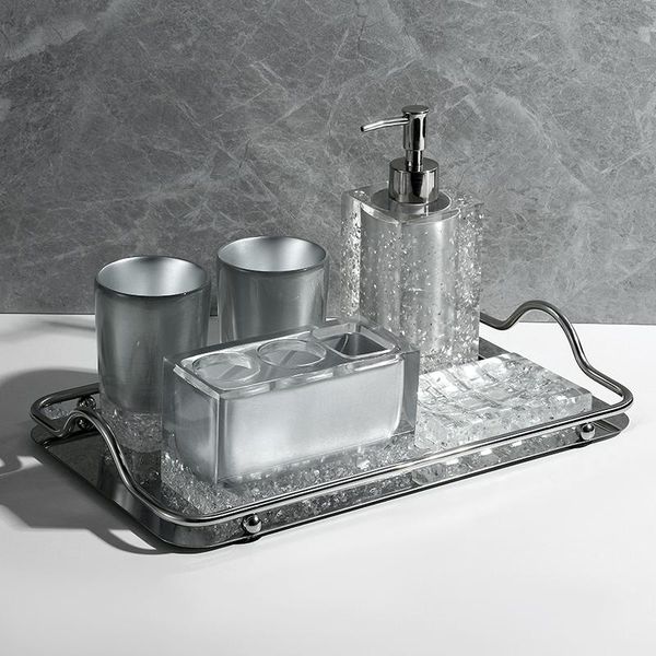 bath accessory set light luxury bathroom supplies silver toothbrush holder mouth cup soap dish lotion bottle home decoration accessories
bath accessory set light luxury bathroom supplies silver toothbrush holder mouth cup soap dish lotion bottle home decoration accessories