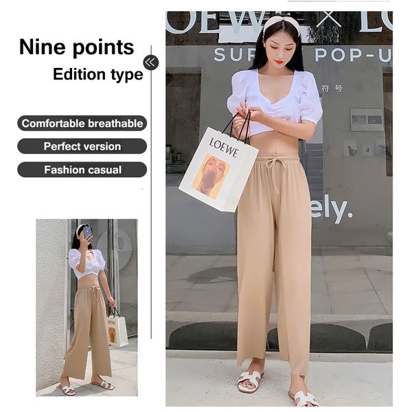 new spring autumn wide-legwomen's high-waist fashion droop straight trousers nine slim pants xzbn, Black;white
new spring autumn wide-legwomen's high-waist fashion droop straight trousers nine slim pants xzbn, Black;white