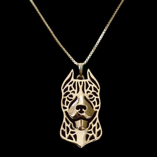 pendant necklaces fashion women's pitbull dog lovers alloy jewelry drop, Silver 
pendant necklaces fashion women's pitbull dog lovers alloy jewelry drop, Silver
