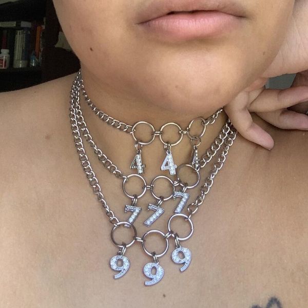 pendant necklaces 222 777 lucky number choker necklace punk women men couple clavicle chain collares femme crystal fashion jewelry harajuku, Silver
pendant necklaces 222 777 lucky number choker necklace punk women men couple clavicle chain collares femme crystal fashion jewelry harajuku, Silver