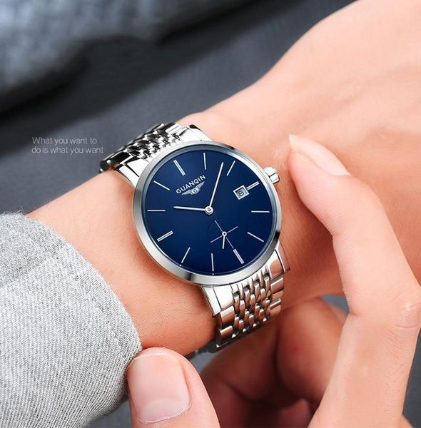 wristwatches guanqin gj16028 business automatic date clock ultra-thin men's watches waterproof relogio masculino, Slivery;brown
wristwatches guanqin gj16028 business automatic date clock ultra-thin men's watches waterproof relogio masculino, Slivery;brown