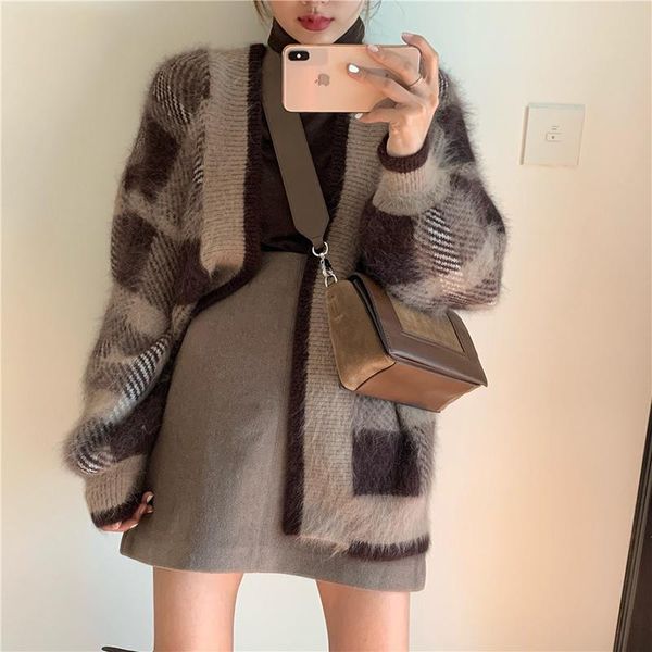 women's jackets cmaz 2021 autumn winter thick coats for women spring and versatile loose mid-length thickened thermal plaid, Black;brown
women's jackets cmaz 2021 autumn winter thick coats for women spring and versatile loose mid-length thickened thermal plaid, Black;brown