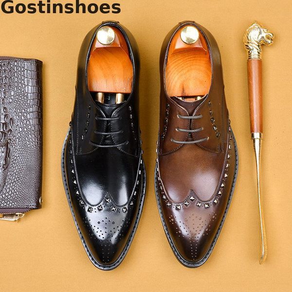 dress shoes men leather black brown genuine cow formal brogue derby lace-up cut-out toe pointed wing tip
dress shoes men leather black brown genuine cow formal brogue derby lace-up cut-out toe pointed wing tip