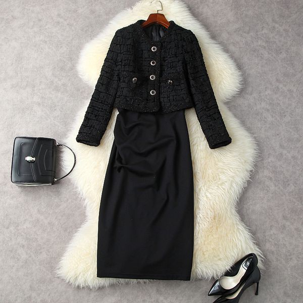 european and american women's clothing winter 2022 new long-sleeved single-breasted tweed coat sleeveless dress two-piece, White
european and american women's clothing winter 2022 new long-sleeved single-breasted tweed coat sleeveless dress two-piece, White