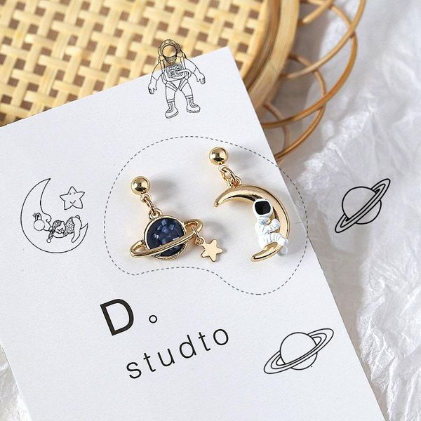 stud aestheticism fashion metal earrings temperament whimsy asymmetric astronauts ear clip, Golden;silver
stud aestheticism fashion metal earrings temperament whimsy asymmetric astronauts ear clip, Golden;silver