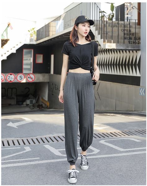 new modal broad leg women's will see fine style drop anti-mosquito feeling high-waist dance high-draped loose lantern pants 941s, Black;white
new modal broad leg women's will see fine style drop anti-mosquito feeling high-waist dance high-draped loose lantern pants 941s, Black;white