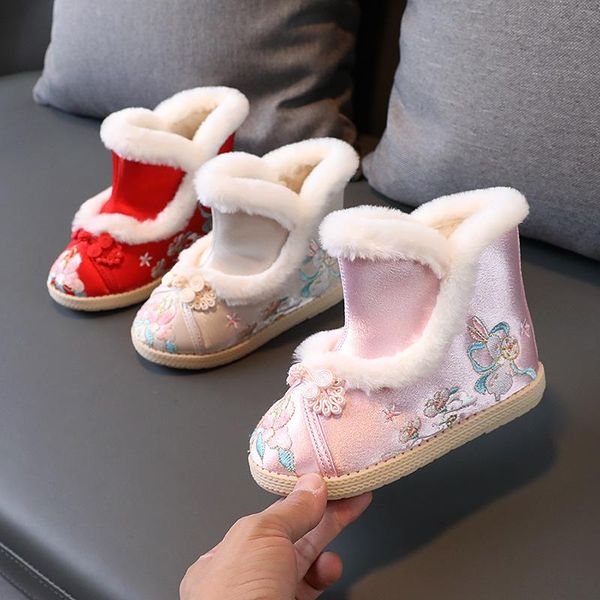 boots winter chinese style girls embroidered ankle flowers prints thick cotton pink princess dress shoes non-slip flat causal, Black;grey
boots winter chinese style girls embroidered ankle flowers prints thick cotton pink princess dress shoes non-slip flat causal, Black;grey