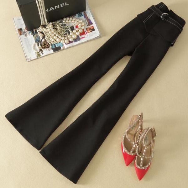 women's pants & capris high waist fashion autumn women trousers office lady casual wide leg skinny black long flare pant, Black;white
women's pants & capris high waist fashion autumn women trousers office lady casual wide leg skinny black long flare pant, Black;white