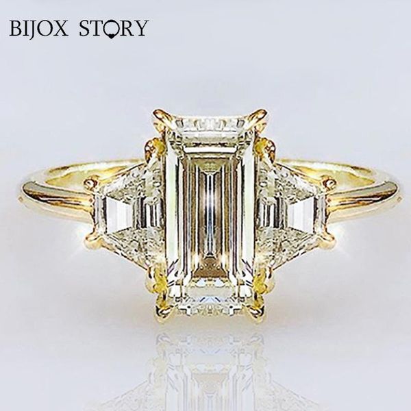 cluster rings bijox story classic ring with 5*10mm rectangle zircon gemstones 925 silver jewelry gold color for women wedding engagement, Golden;silver
cluster rings bijox story classic ring with 5*10mm rectangle zircon gemstones 925 silver jewelry gold color for women wedding engagement, Golden;silver