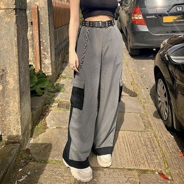 women's pants & capris euro-america style spice girl fashion patchwork color loose patch bag high waist wide leg casual women 2021, Black;white
women's pants & capris euro-america style spice girl fashion patchwork color loose patch bag high waist wide leg casual women 2021, Black;white
