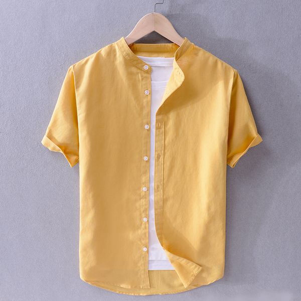 2021 new arrival brand linen shirts men summer solid yellow mens fashion casual stand collar shirt male plus size camiseta xhsf, White
2021 new arrival brand linen shirts men summer solid yellow mens fashion casual stand collar shirt male plus size camiseta xhsf, White