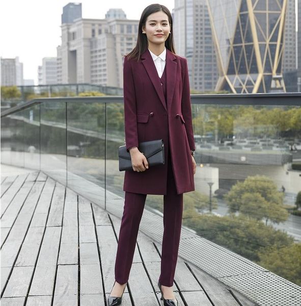 women's suits & blazers formal women business 3 piece waistcoat, pant and jacket sets purple trench coat long blazer ladies work wear c, White;black
women's suits & blazers formal women business 3 piece waistcoat, pant and jacket sets purple trench coat long blazer ladies work wear c, White;black