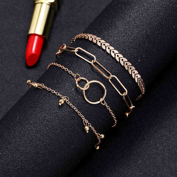 special offer 70% off luxury jewelry new 4-piece gold chain leaf bracelet combination set, Silver
special offer 70% off luxury jewelry new 4-piece gold chain leaf bracelet combination set, Silver
