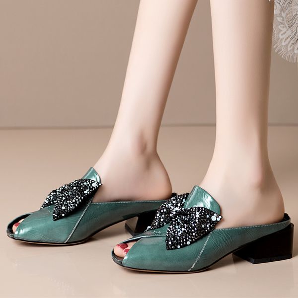 womens genuine leather slip-on med heel sandals peep toe bow tie korean style casual comfortable pumps shoes women, Black
womens genuine leather slip-on med heel sandals peep toe bow tie korean style casual comfortable pumps shoes women, Black
