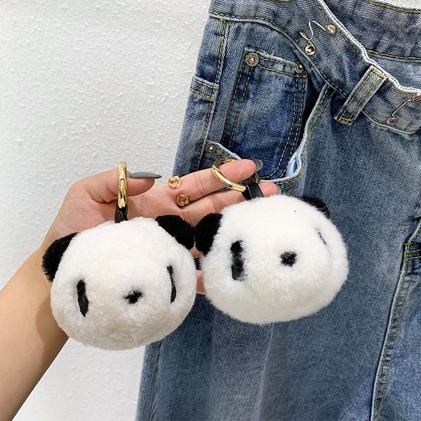 keychains real fur keychain cute wool panda women's handbag bear ornaments plush toy pendant car key ring trinket accessories, Silver 
keychains real fur keychain cute wool panda women's handbag bear ornaments plush toy pendant car key ring trinket accessories, Silver