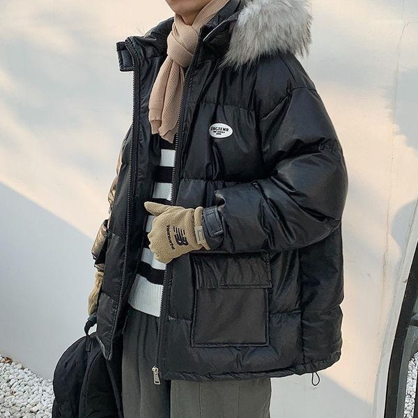 men's down & parkas hooded warm 2021 winter woman thickened zipper couple clothing streetwear hip hop male parka1, Black
men's down & parkas hooded warm 2021 winter woman thickened zipper couple clothing streetwear hip hop male parka1, Black