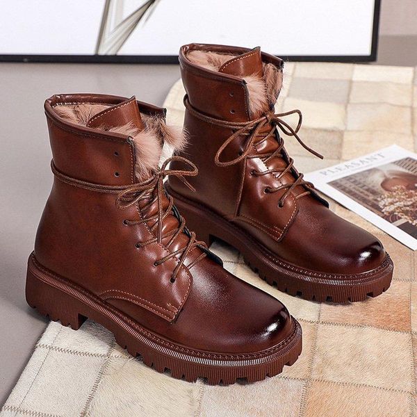 boots women fashion ankle 2021 winter thick sole platform leather brand women's keep warm snow shoes woman, Black
boots women fashion ankle 2021 winter thick sole platform leather brand women's keep warm snow shoes woman, Black