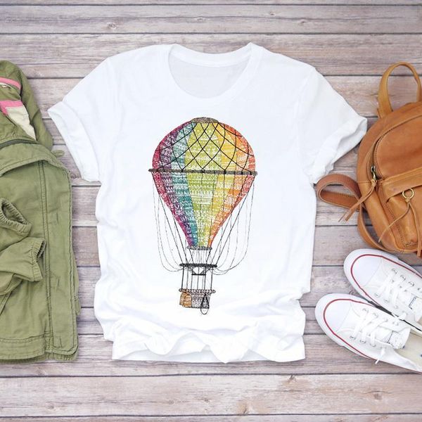 women short sleeve balloon vintage cartoon print clothes lady t-shirts womens t shirt ladies graphic female tee t-shirt, White
women short sleeve balloon vintage cartoon print clothes lady t-shirts womens t shirt ladies graphic female tee t-shirt, White