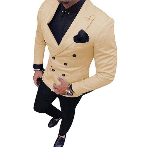 men's suits & blazers mens 2 pieces regular slim fit business double-breasted groom champagne tuxedos for wedding (blazer+pants), White;black
men's suits & blazers mens 2 pieces regular slim fit business double-breasted groom champagne tuxedos for wedding (blazer+pants), White;black