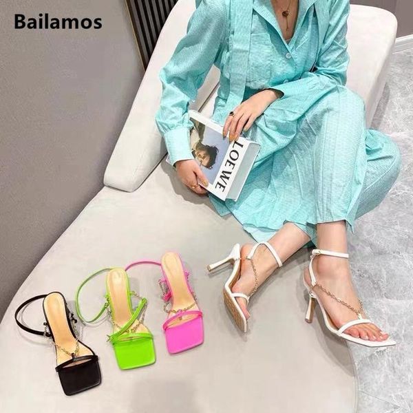bailamos 2021spring summer women fashion chain high heels gladiator sandals plus size 41 party dress shoes cross strap ro, Black
bailamos 2021spring summer women fashion chain high heels gladiator sandals plus size 41 party dress shoes cross strap ro, Black