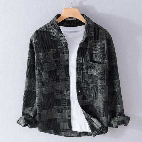 men's casual shirts autumn and spring long sleeve thick cotton men brand trendy patchwork jacket of shirt for chemise camisa, White;black
men's casual shirts autumn and spring long sleeve thick cotton men brand trendy patchwork jacket of shirt for chemise camisa, White;black