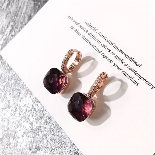 designer jewelry new women hoop earrings color stone micro inlaid candy color square stone crystal earrings diamond earrings, Golden;silver
designer jewelry new women hoop earrings color stone micro inlaid candy color square stone crystal earrings diamond earrings, Golden;silver