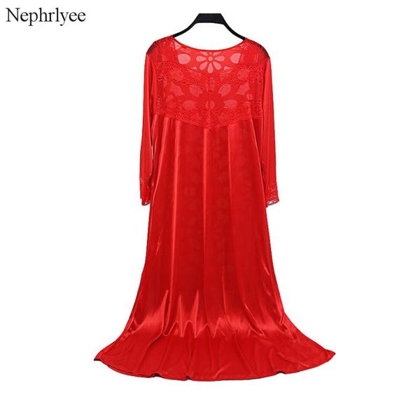 women's sleepwear women lace dress loose satin long night gown solid backless nightdress v neck nightgown homewear s00275, Black;red
women's sleepwear women lace dress loose satin long night gown solid backless nightdress v neck nightgown homewear s00275, Black;red