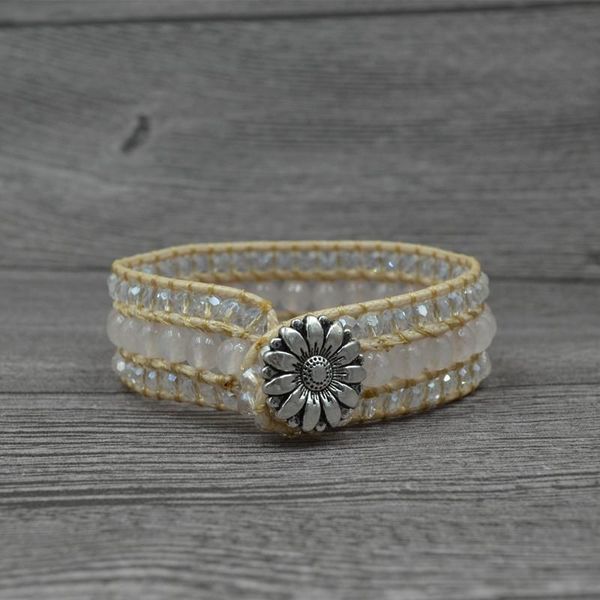 tennis vintage hand-weave leather rope natural stone resin acrylic crystal beaded wrap bracelets bangles for women men jewelry gift, Golden;silver
tennis vintage hand-weave leather rope natural stone resin acrylic crystal beaded wrap bracelets bangles for women men jewelry gift, Golden;silver