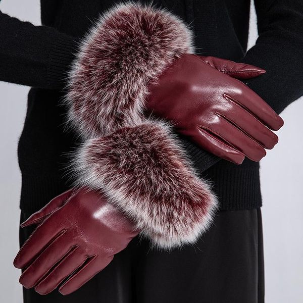 fingerless gloves sumusan women touch screen leather winter thick warm black lady non-slip villus sheep mittens, Blue;gray
fingerless gloves sumusan women touch screen leather winter thick warm black lady non-slip villus sheep mittens, Blue;gray