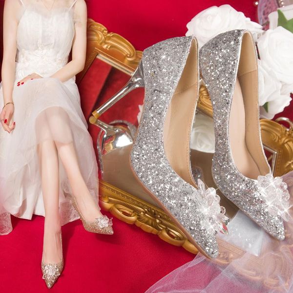 dress shoes women's high heels korean style fashion pointed toe sequins bridal stilettos, Black
dress shoes women's high heels korean style fashion pointed toe sequins bridal stilettos, Black