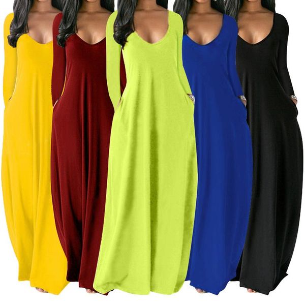 casual dresses 2021 women dress solid color long streetwear party night autumn clothes for vestidos, Black;gray
casual dresses 2021 women dress solid color long streetwear party night autumn clothes for vestidos, Black;gray