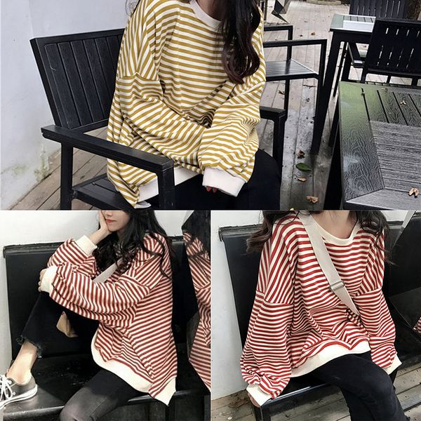 striped hoodies chic korean all-match fall slouchy female casual clothes loose long sleeves in the beautiful fashion vk7k, Black
striped hoodies chic korean all-match fall slouchy female casual clothes loose long sleeves in the beautiful fashion vk7k, Black