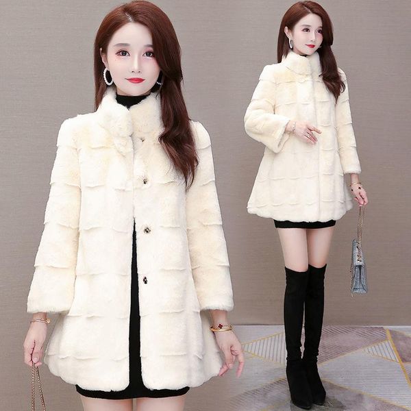 women's fur & faux imitate mink coat female 2021 plus size short winter stand collar overcoat women thicken white coats y65, Black
women's fur & faux imitate mink coat female 2021 plus size short winter stand collar overcoat women thicken white coats y65, Black