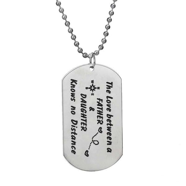 pendant necklaces the love between a father & daughter knows no distance necklace stainless steel dog tag dad daddy father's day gifts, Silver
pendant necklaces the love between a father & daughter knows no distance necklace stainless steel dog tag dad daddy father's day gifts, Silver