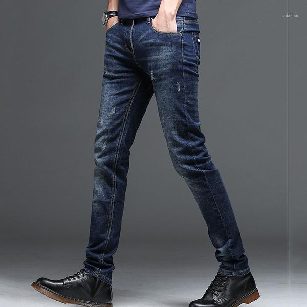 men pencil leg pants tide brand casual stretch slim straight jeans spring summer thin men's, Blue
men pencil leg pants tide brand casual stretch slim straight jeans spring summer thin men's, Blue