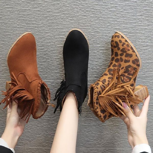boots leopard ankle women tassel shoes thick heel for 2021 pointed toe womens casual, Black
boots leopard ankle women tassel shoes thick heel for 2021 pointed toe womens casual, Black