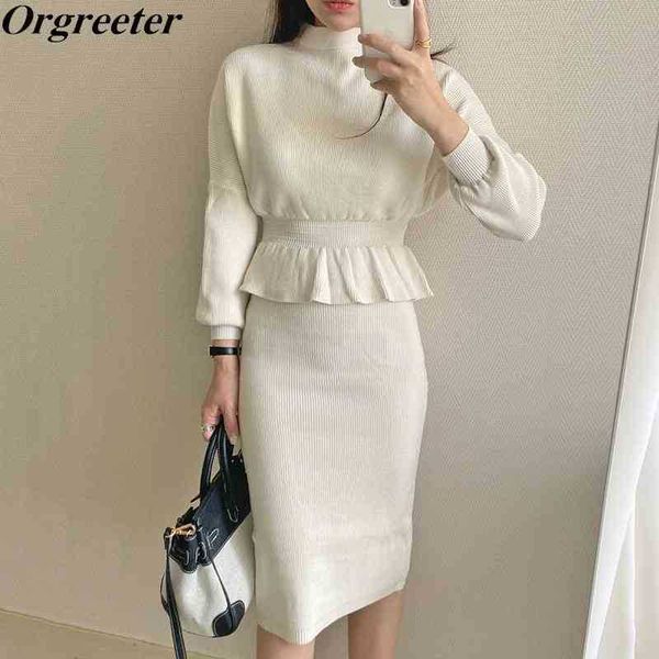 elegant ol knitted two piece sets women half turtleneck slim ruffled knitted pullovers + bodycon pencil skirts sweater set 210525, White
elegant ol knitted two piece sets women half turtleneck slim ruffled knitted pullovers + bodycon pencil skirts sweater set 210525, White