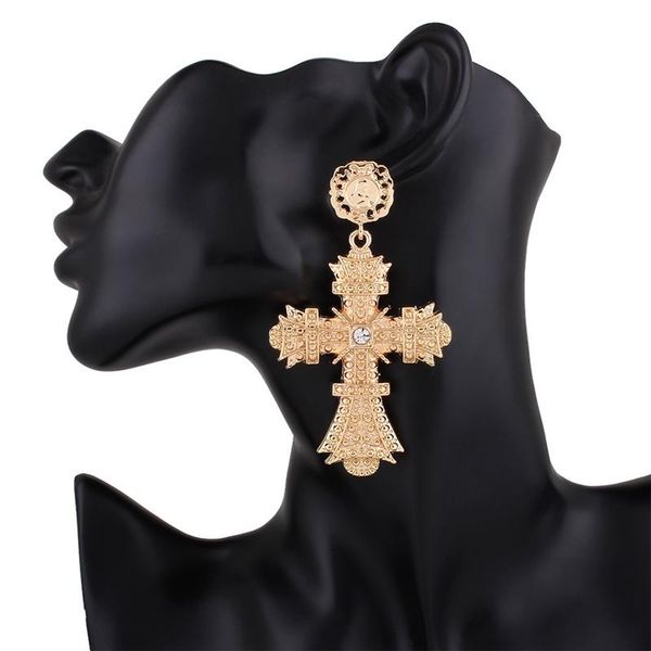 new arrival vintage crystal alloy cross drop earrings for women baroque bohemian large long earrings jewelry brincos 2021, Silver
new arrival vintage crystal alloy cross drop earrings for women baroque bohemian large long earrings jewelry brincos 2021, Silver