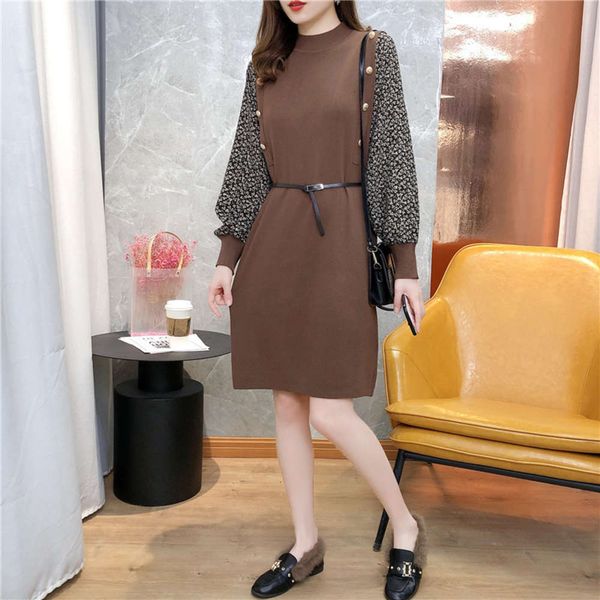 two large skirt size spring fake and winter pieces of broken flower stitching auricularia edge feminine age reducing knitted sweater dre, White;black
two large skirt size spring fake and winter pieces of broken flower stitching auricularia edge feminine age reducing knitted sweater dre, White;black