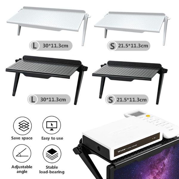 hooks & rails tv computer lcd display rack multi-functional adjustable storage shelf screen bracket orgnazier
hooks & rails tv computer lcd display rack multi-functional adjustable storage shelf screen bracket orgnazier