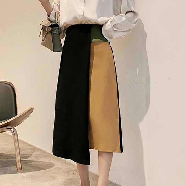 skirts style high waist patchwork irregular hem women skirt chic hit color slim midi a-line female 2021 spring, Black
skirts style high waist patchwork irregular hem women skirt chic hit color slim midi a-line female 2021 spring, Black