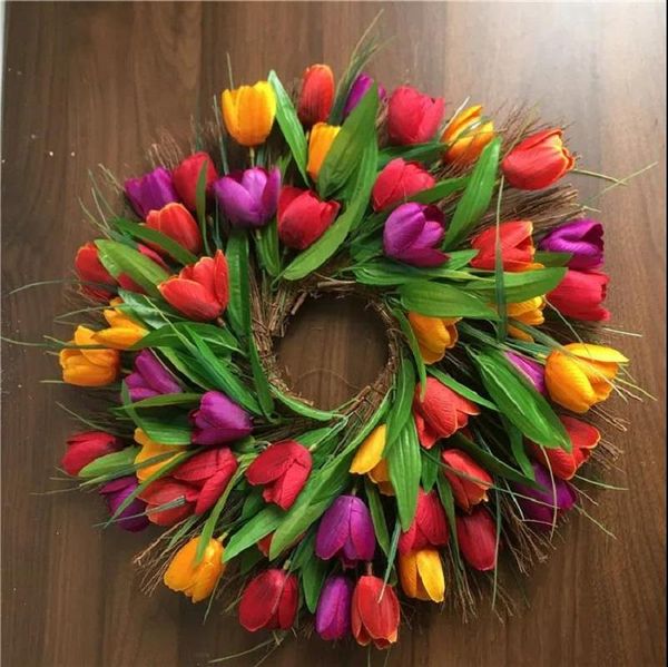 decorative flowers & wreaths simulation wreath door hanging home decoration activity scene layout rattan 45cm tulip
decorative flowers & wreaths simulation wreath door hanging home decoration activity scene layout rattan 45cm tulip