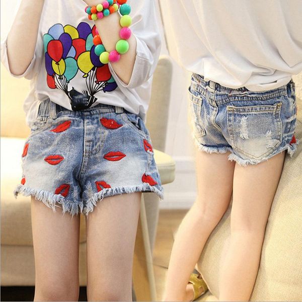 shorts 2021 for girls summer red lips/gridding denim torn 2-8 y children casual pants fashion elastic clothes, Black
shorts 2021 for girls summer red lips/gridding denim torn 2-8 y children casual pants fashion elastic clothes, Black