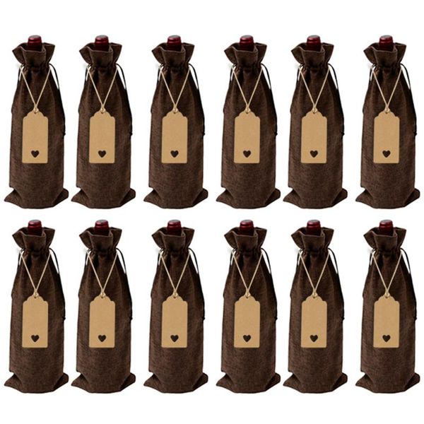 12pcs gift bag dinner housewarming tasting home wine bottle dust proof linen packing party wedding with hang tag drawstring wrap
12pcs gift bag dinner housewarming tasting home wine bottle dust proof linen packing party wedding with hang tag drawstring wrap