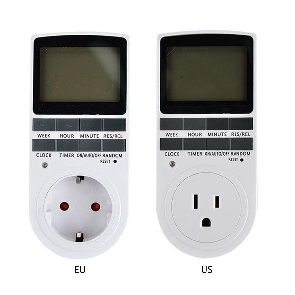 timers digital lcd display 7 day 24 hour timer switch socket eu us plug-in programable d15
timers digital lcd display 7 day 24 hour timer switch socket eu us plug-in programable d15