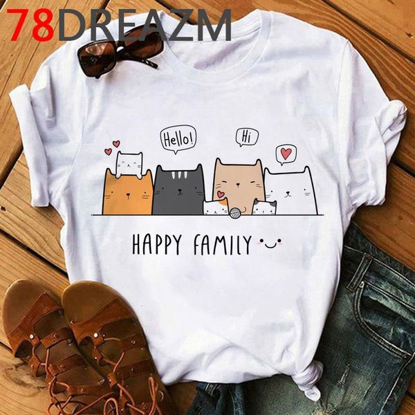women's t-shirt summer funny cat t shirt women kawaii kittens plus size cute graphic tees oversized tee female, White
women's t-shirt summer funny cat t shirt women kawaii kittens plus size cute graphic tees oversized tee female, White