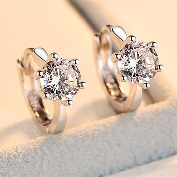 huitan round zircon hoop earrings for women graceful female wedding party earring delicate girl gifts fashion simple jewelry, Golden;silver
huitan round zircon hoop earrings for women graceful female wedding party earring delicate girl gifts fashion simple jewelry, Golden;silver